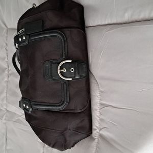 Coach canvas carryall purse
